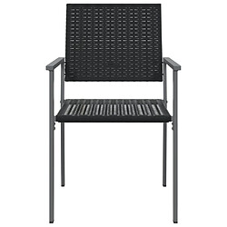 Avis vidaXL Chaises de jardin lot de 4 noir 54x62,5x89 cm résine tressée