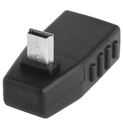 Wewoo Adaptateur noir 90 degrés vers le haut coudé mini usb mâle USB 2,0 AF