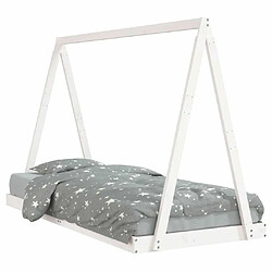 Maison Chic Lit simple Cadre de lit pour enfants,Lit d'Enfant Moderne blanc 90x200 cm bois de pin massif -MN74269