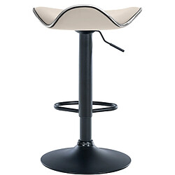 Non Tabouret de bar Shanghai simili cuir noir pas cher