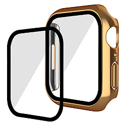 Coque en TPU ENKAY 9H électroplaqué, or rose pour votre Apple Watch Series 7 45mm