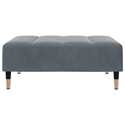 Avis vidaXL Repose-pied gris foncé 77x55x31 cm velours