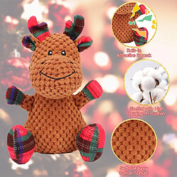 Jouets pour chiens de Noël Jouets pour chiens en peluche grinçants pour grands chiens - Jouets pour gros chiens durables à mâcher dur pour chiots petits moyens grands races