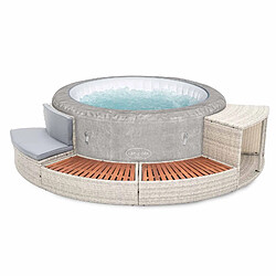 K20 Spa Gonflable Bestway Zurich Ø180x66 cm Airjet + Revêtement Spa K2O Half Surround 180 289x45x56 cm Set Semi-Circulaire