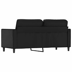 Maison Chic Canapé à 2 places,Sofa de Salon,Canapé droit Noir 140 cm Similicuir -GKD125851 pas cher