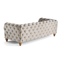 Avis Lisa Design Walter - canapé 3 places chesterfield en velours - pieds bois