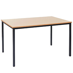 Decoshop26 Bureau table de conférence 120x80cm MDF aspect hêtre 04_0001392