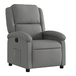 vidaXL Fauteuil inclinable Gris foncé Tissu