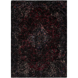 Vidal Tapis de laine 204x145 noir Vintage Royal