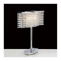 Luminaire Center Lampe de Table Fabio 2 Ampoules chrome poli/cristal