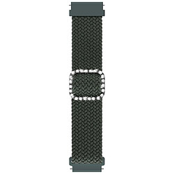 Bracelet en nylon tressée réglable en strass de 22 mm vert pour votre Samsung Gear S3 Classic/S3 Frontier/Galaxy Watch 46mm