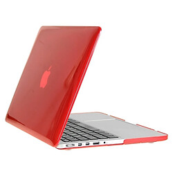 Wewoo Housse Étui rouge pour Macbook Pro Retina 13,3 pouces Chapeau-Prince 3 en 1 Crystal Hard Shell En Plastique Boîtier de Protection avec Clavier Guard & Port Dust Plug