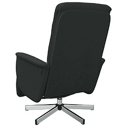 Maison Chic Fauteuil inclinable,Fauteuil luxe de relaxation de massage avec repose-pieds noir tissu -MN87437 pas cher