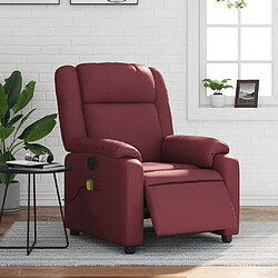 Maison Chic Fauteuil Relax pour salon, Fauteuil de massage inclinable électrique rouge bordeaux -GKD93048