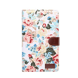 Etui en PU + TPU peau de fleur blanc pour votre Samsung Galaxy Tab A 8.0 Wi-Fi (2019) T290/LTE T295