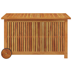 Avis vidaXL Boîte de rangement de jardin avec roues 90x50x58 cm Bois acacia