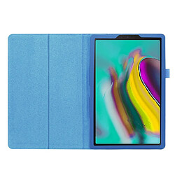 Etui en PU texture litchi avec support bleu clair pour votre Samsung Galaxy Tab A 10.1 (2019) SM-T515