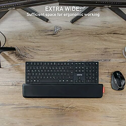 Fox Pathé Europa CHERRY PALMREST ERGO, repose-poignets ergonomique, compatible avec tout clavier, pieds extensibles, 3 angles d'inclinaison différents, extra large, noir pas cher