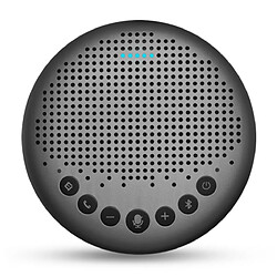 Chrono Kit mains libres Bluetooth eMeet Conference Speaker-Luna Lite, kit mains libres USB reconnaissance vocale 362°, utilisé pour Zoom, Skype, PC de communication VoIP, Skype for Business, etc.(Gris)