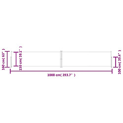 vidaXL Auvent latéral rétractable Anthracite 160x1000 cm pas cher