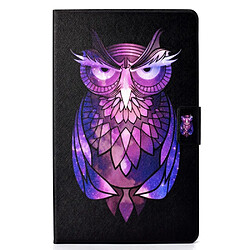 Etui en PU impression de modèle hibou avec support et porte-cartes pour votre Samsung Galaxy Tab A 10.1 (2019) SM-T510/SM-T515