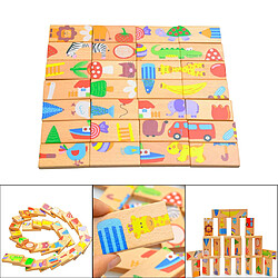 Acheter Dominos enfants Jouets En Bois Enfant Puzzles Enfants Éducatifs Preeschool Puzzles pour Enfants Enfants