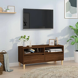 vidaXL Meuble TV chêne marron 100x34,5x44,5 cm bois d'ingénierie