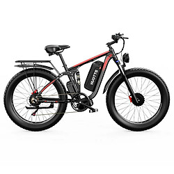 Vélo électrique DUOTTS S26 Moteur 750 W x 2 Vitesse maximale 50 km/h Pneus gonflables 26 x 4,0 pouces Batterie LG 48 V 19,2 Ah Autonomie 120 km