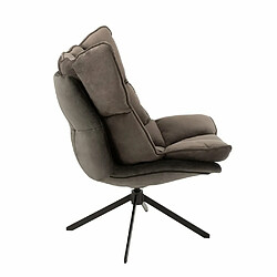 Acheter Inside 75 Fauteuil relax pivotant PIETRA tissu gris foncé métallisé