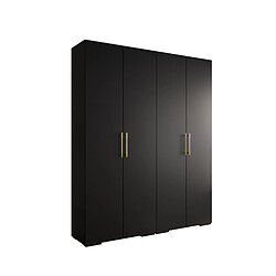 Abiks Meble Armoire Inova 3 À Portes Battantes 236,7/200/47 4 Portes (nero/d’oro)