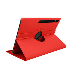 Avizar Housse Samsung Galaxy Tab S8 Ultra Clapet Support Rotatif 360° Rouge