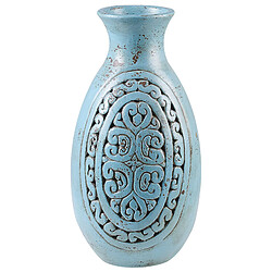 Beliani Vase décoratif MEGARA fait à la main Céramique 51 cm Turquoise