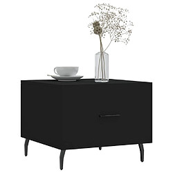 Avis Maison Chic Table basse,Table Console Table d'appoint, Table pour salon Noir 50x50x40 cm Bois d'ingénierie -MN82656