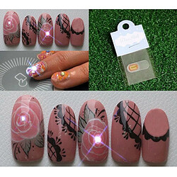 2Pcs NFC Chip Nail Art Autocollant Conseils Lumière Scintillation Decal Blue Light pas cher