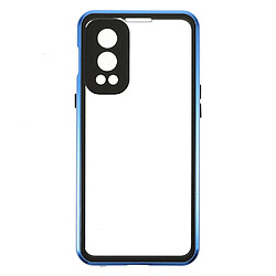 Coque en métal double face, bleu pour votre OnePlus Nord 2 5G