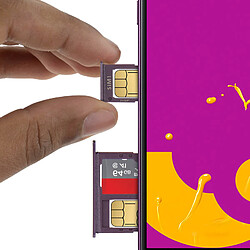 Avis Avizar Tiroir SIM Samsung Galaxy J6 support 2x carte nano SIM + microSD - violet