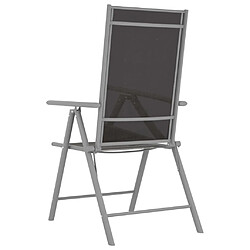 Maison Chic Lot de 2 Chaises de jardin,Fauteuil d'extérieur pliables Textilène Noir -MN10863 pas cher