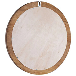 Avis vidaXL Miroir mural 60 cm Teck Rond