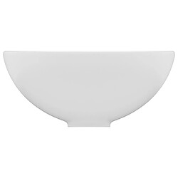 Avis vidaXL Lavabo rond de salle de bain Blanc mat 32,5x14 cm Céramique