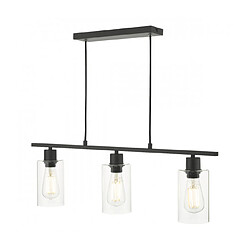 Avis Luminaire Center Suspension Miu Noir mat,verre 3 ampoules 22cm