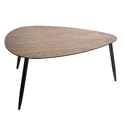 Avis Atmosphera, Createur D'Interieur Duo de table basses en MDF effet bois de Noyer - Marron