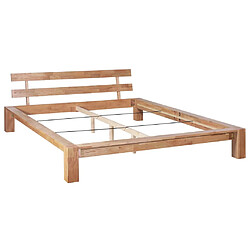 vidaXL Cadre de lit sans matelas bois de chêne massif 160x200 cm