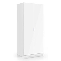 Dansmamaison Armoire 2 portes battantes Blanc - LUCIA