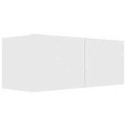 Maison Chic Meuble TV scandinave - Banc TV pour salon Blanc 80x30x30 cm Bois d'ingénierie -MN46311