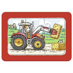 Ravensburger Puzzles 3 x 6 pièces : Véhicules : Tracteur, Pelleteuse et Camion