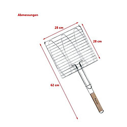 Grille pour triple poissons barbecue Master Grill acier MG282