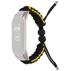 Bracelet en nylon cordon de serrage réglable, jaune pour votre Xiaomi Mi Band 5/6