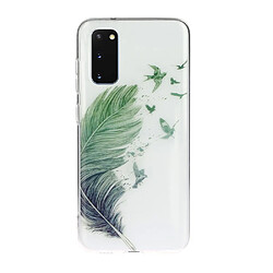 Coque en TPU impression de motif conception imd plume pour votre Samsung Galaxy S20