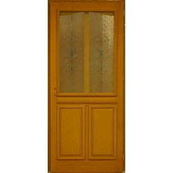 porte D'entrée Bois Vitrée, Sandy, H,215xl,90 P,gauche Cote Tableau Gd Menuiseries