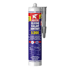 mastic silicone sanitaire - griffon s-200 - base acrylique - gris - cartouche de 300 ml - griffon 6315513